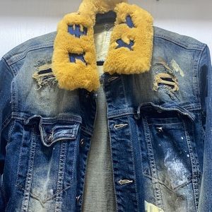 2 PC!!!MEN’S SMOKE RISE DENIM COAT!!! 2PC!!!